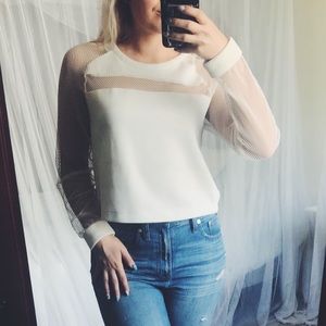 White long sleeve top - size 10 (AU)
